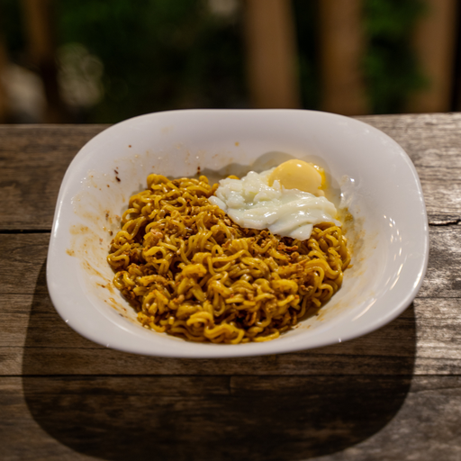 Indomie Jumbo with Puched eggs